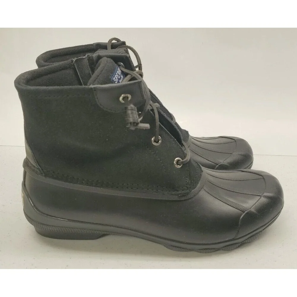 Sperry Women's Syren‎ Gulf Rain Duck Boots Size 9.5 M US Black STS80422 EUC